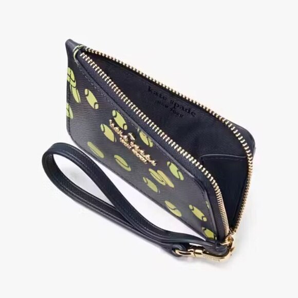 ♠️♠️ Kate Spade Tennis Printed Small Card Holder Wristlet NWT - Picture 3 of 5
